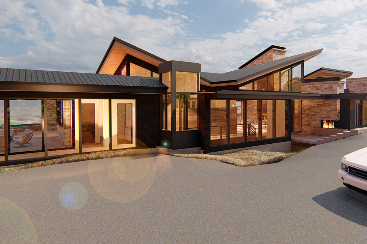 Park City Residence Rendering Exterior Entry Perspective 2023 06 08 171136
