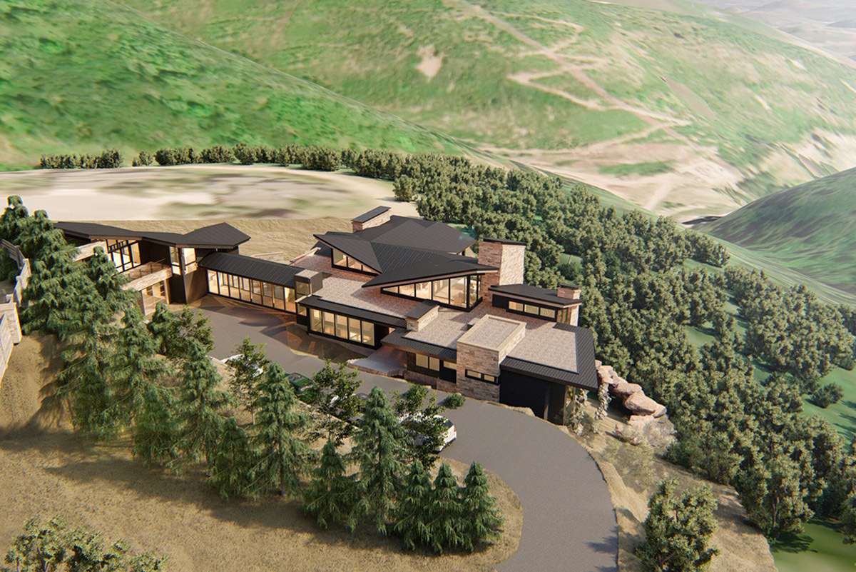 Park City Residence Rendering Exterior Fly Over 2023 06 08 171128